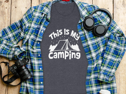 This Is My Camping Tent Outdoor Adventure Graphic T-Shirt T-Shirt - Outdoor & Adventure Collection - Mile Marker 16 Gear by Cloud 16 Clothing Co.