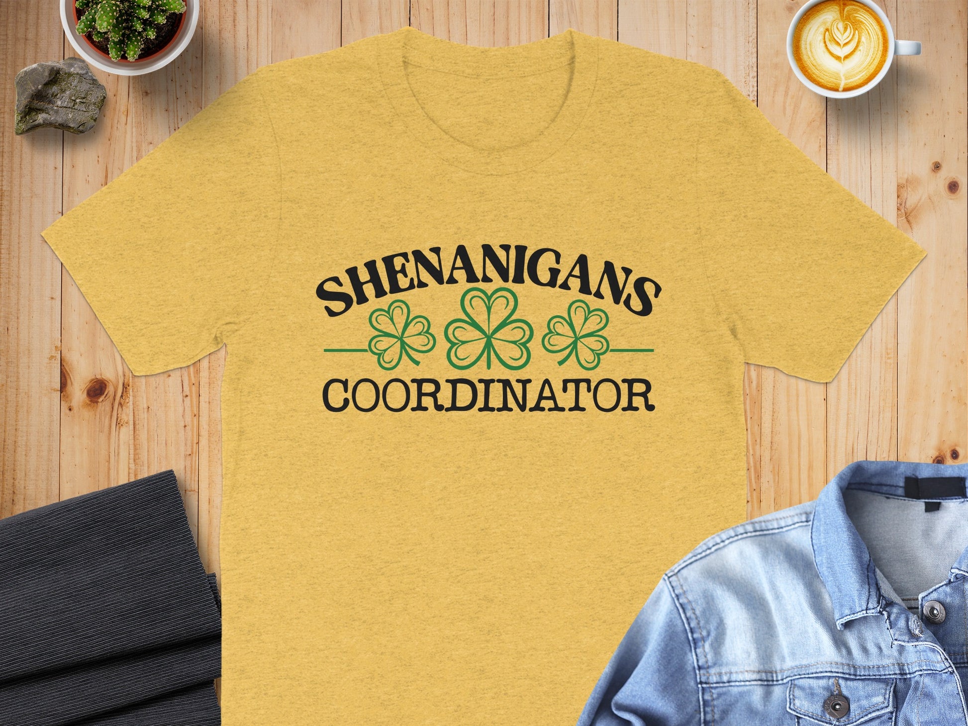 Shenanigans Coordinator with Shamrock Design Shirt