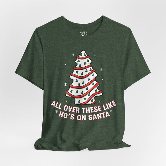 Christmas Tree Cake Unisex T-Shirt - Festive Holiday Tee