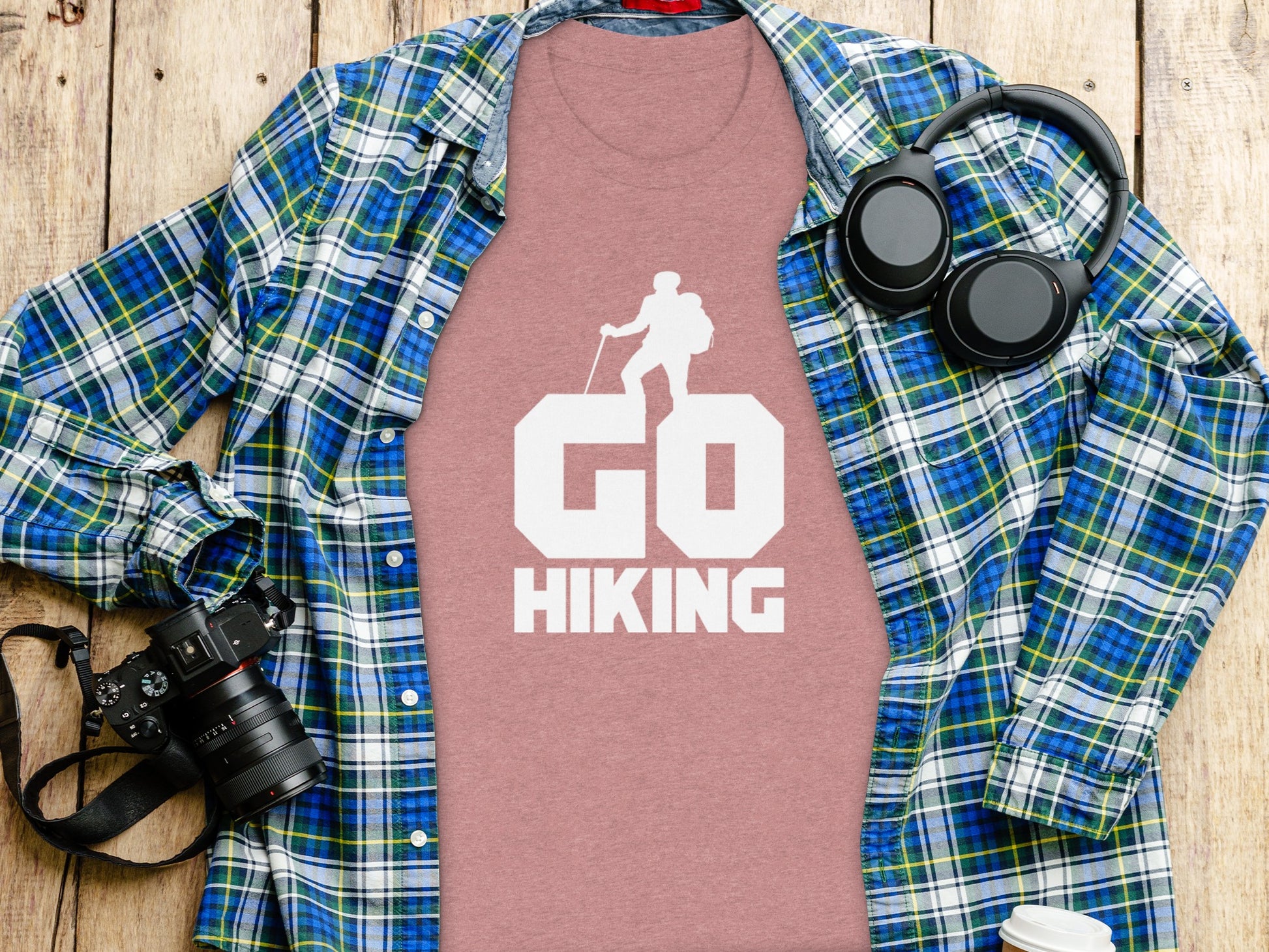 Go Hiking Motivation For Adventurous Hikers T-Shirt T-Shirt - Outdoor & Adventure Collection - Mile Marker 16 Gear by Cloud 16 Clothing Co.