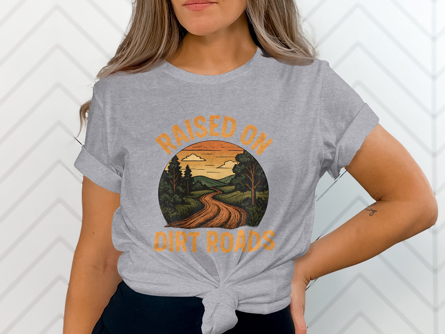 Raised On Dirt Roads Graphic Tee Shirt