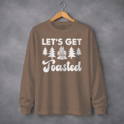 Let's Get Toasted Funny Campfire Long Sleeve Shirt