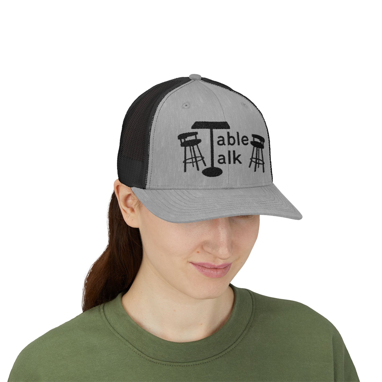 Table Talk Logo Embroidered Snapback Trucker Cap