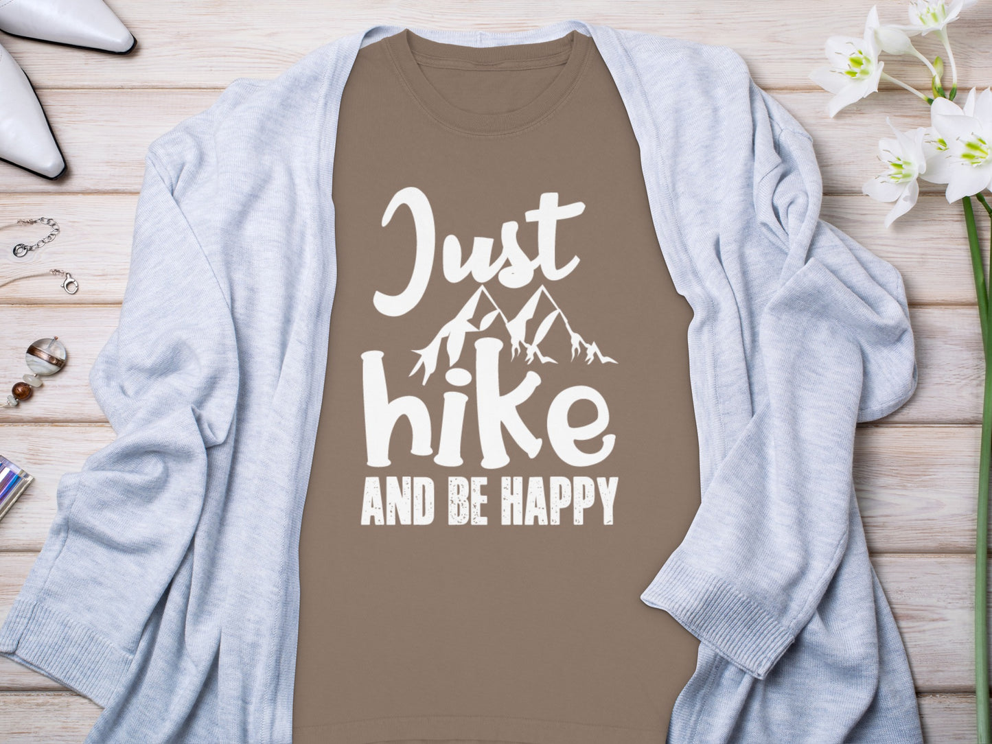 Just Hike and Be Happy Graphic T-Shirt