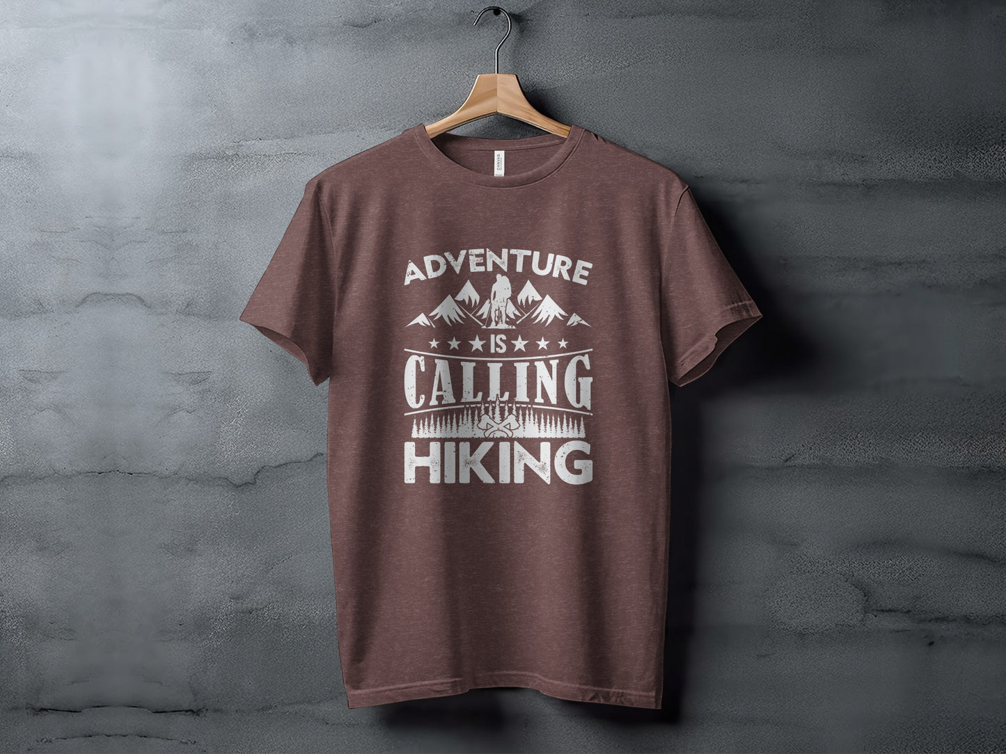 Adventure Is Calling Hiking Graphic Design T-Shirt T-Shirt - Outdoor & Adventure Collection - Mile Marker 16 Gear by Cloud 16 Clothing Co.