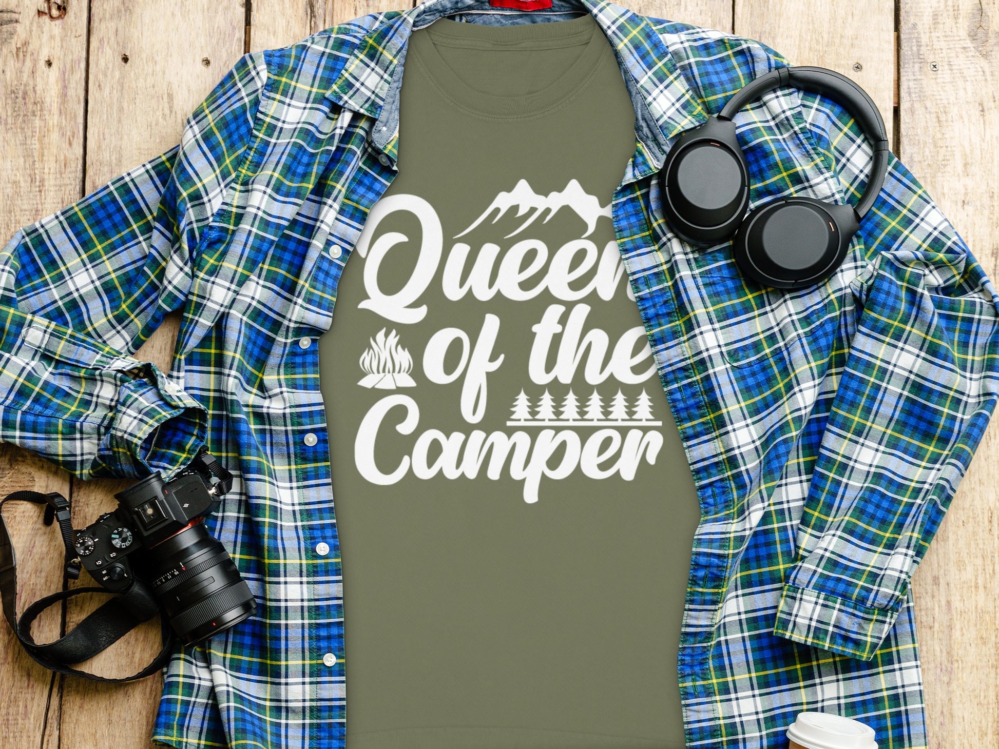 Queen of the Camper Graphic Camping Shirt Product
