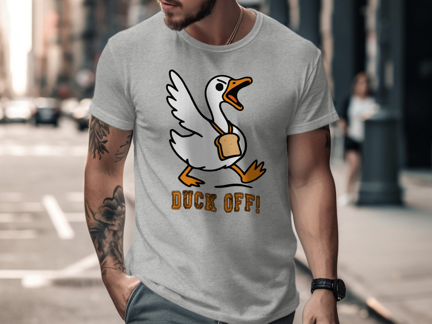 Duck Off Funny Graphic T-Shirt For Casual Wear