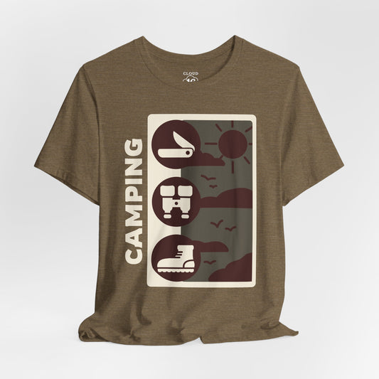 Adventure Awaits Camping T-Shirt - Unisex Outdoor Nature Lover Tee