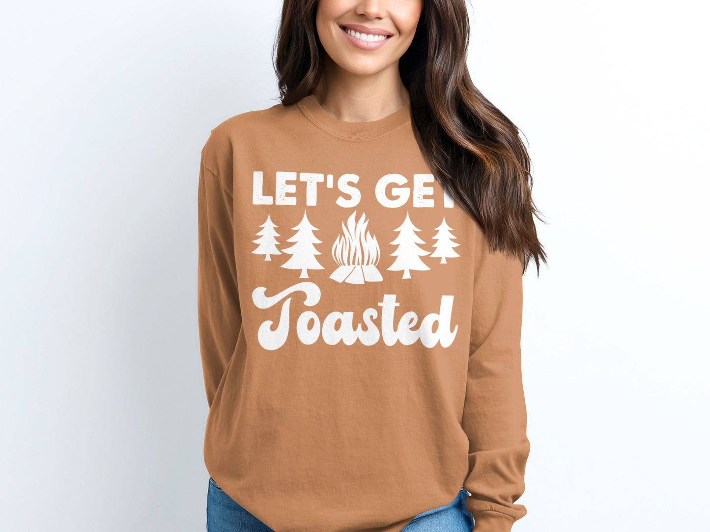 Let's Get Toasted Graphic Long Sleeve Shirt