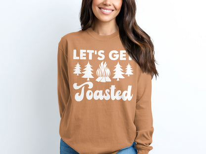 Let's Get Toasted Graphic Long Sleeve Shirt
