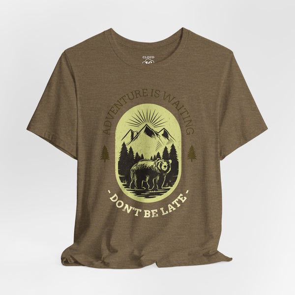 Adventure is Waiting Unisex Tee - Nature Lover Wilderness Hiking Shirt
