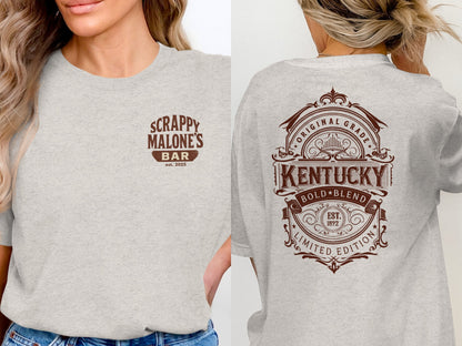 Kentucky Bold Blend Original Grade Limited Edition T-Shirt T-shirt - Scrappy Malone's Bar 100-Proof Humor - Cloud 16 Clothing Co.