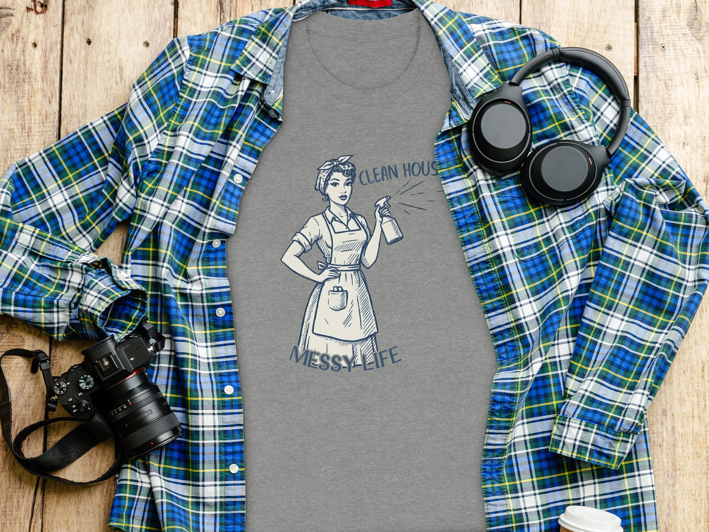 Clean House Messy Life Graphic Tee Shirt