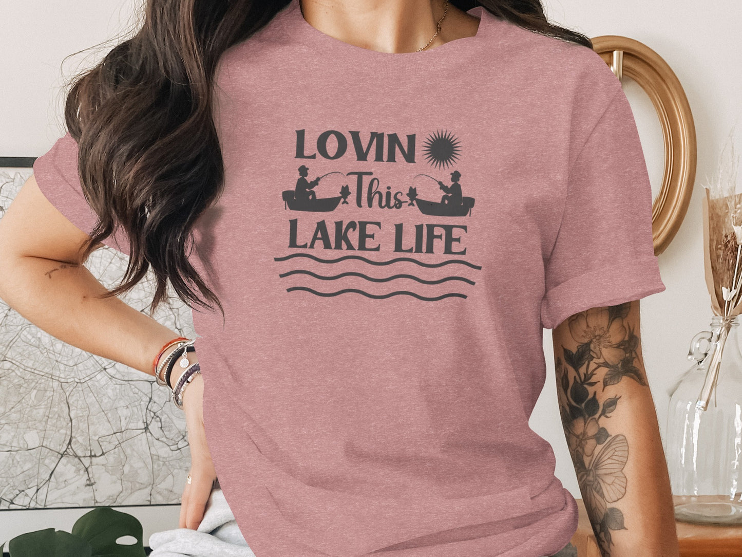 Lovin This Lake Life Fishing Lovers Graphic Design T-Shirt T-Shirt - Outdoor & Adventure Collection - Mile Marker 16 Gear by Cloud 16 Clothing Co.