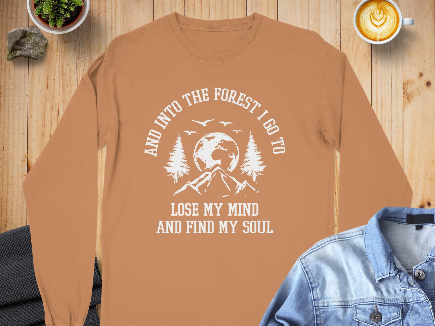Into The Forest Design Lose My Mind Find My Soul Long Sleeve T-Shirt Long Sleeve Tee - Outdoor & Adventure Collection - Mile Marker 16 Gear by Cloud 16 Clothing Co.