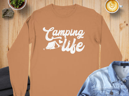 Camping Life Printed Long Sleeve Shirt