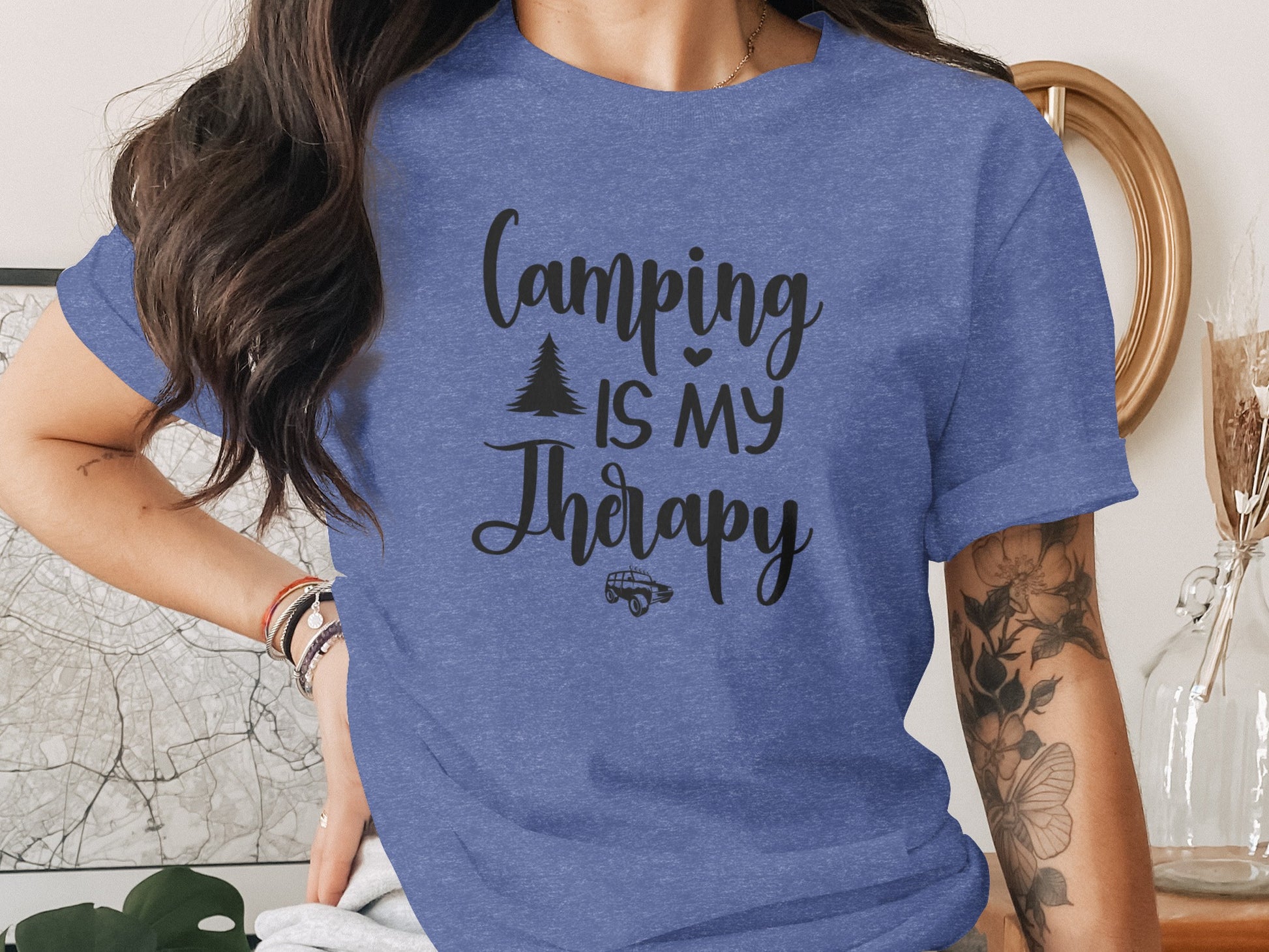 Camping Is My Therapy Vacation Trip Fun Outdoors T-Shirt T-Shirt - Outdoor & Adventure Collection - Mile Marker 16 Gear by Cloud 16 Clothing Co.