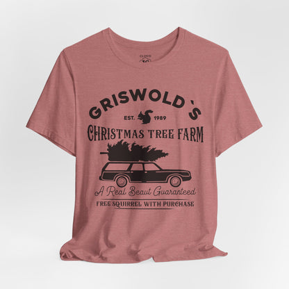 Griswold Christmas Tree Farm Vintage T-Shirt - Funny Holiday Graphic Tee