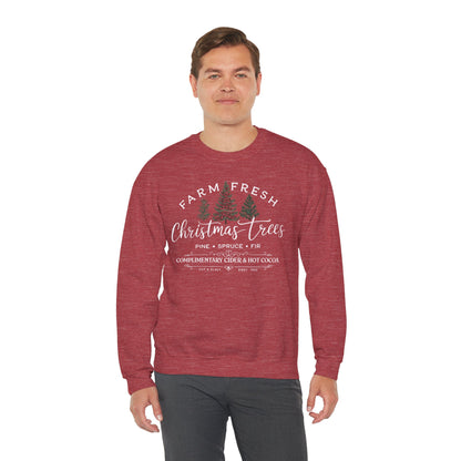 Farm Fresh Christmas Trees Crewneck Sweatshirt