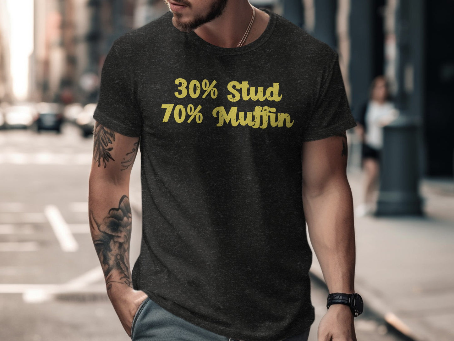 30% Stud 70% Muffin Fun Graphic Tee Shirt