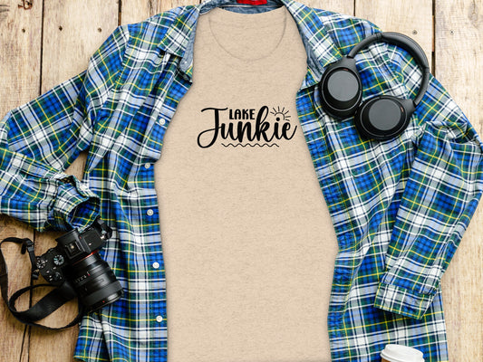 Lake Junkie Graphic for Lovers of Water Activities T-Shirt T-Shirt - Outdoor & Adventure Collection - Mile Marker 16 Gear by Cloud 16 Clothing Co.