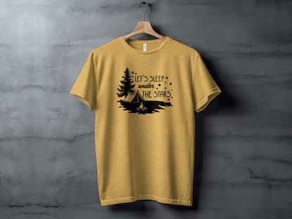 Let's Sleep Under The Stars Adventure Camping T-Shirt T-Shirt - Outdoor & Adventure Collection - Mile Marker 16 Gear by Cloud 16 Clothing Co.
