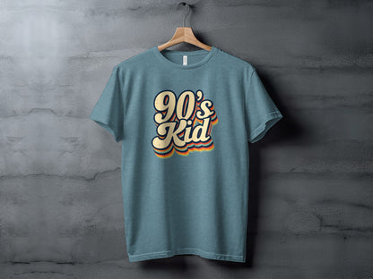 Retro 90's Kid Graphic Teal Blue T-shirt