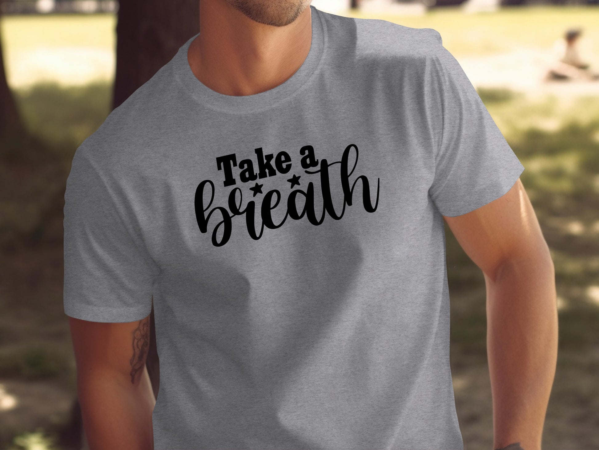 Take a Breath Graphic Two Stars Design Inspiration T-Shirt T-Shirt - Outdoor & Adventure Collection - Mile Marker 16 Gear by Cloud 16 Clothing Co.