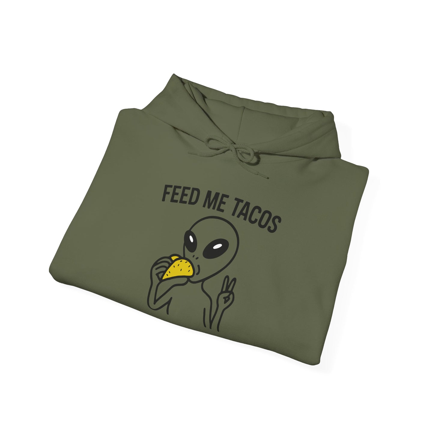 Alien Taco Lover Hoodie - Funny UFO Foodie Sweatshirt for Men & Women