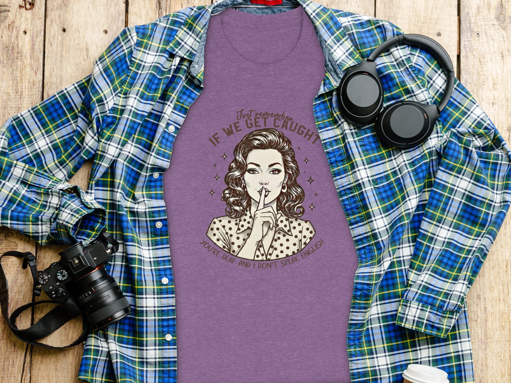 Retro Style Secret Message Graphic Tee Shirt