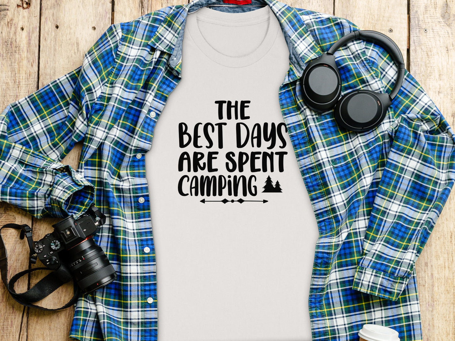 The Best Days Are Spent Camping Camping Design T-Shirt T-Shirt - Outdoor & Adventure Collection - Mile Marker 16 Gear by Cloud 16 Clothing Co.