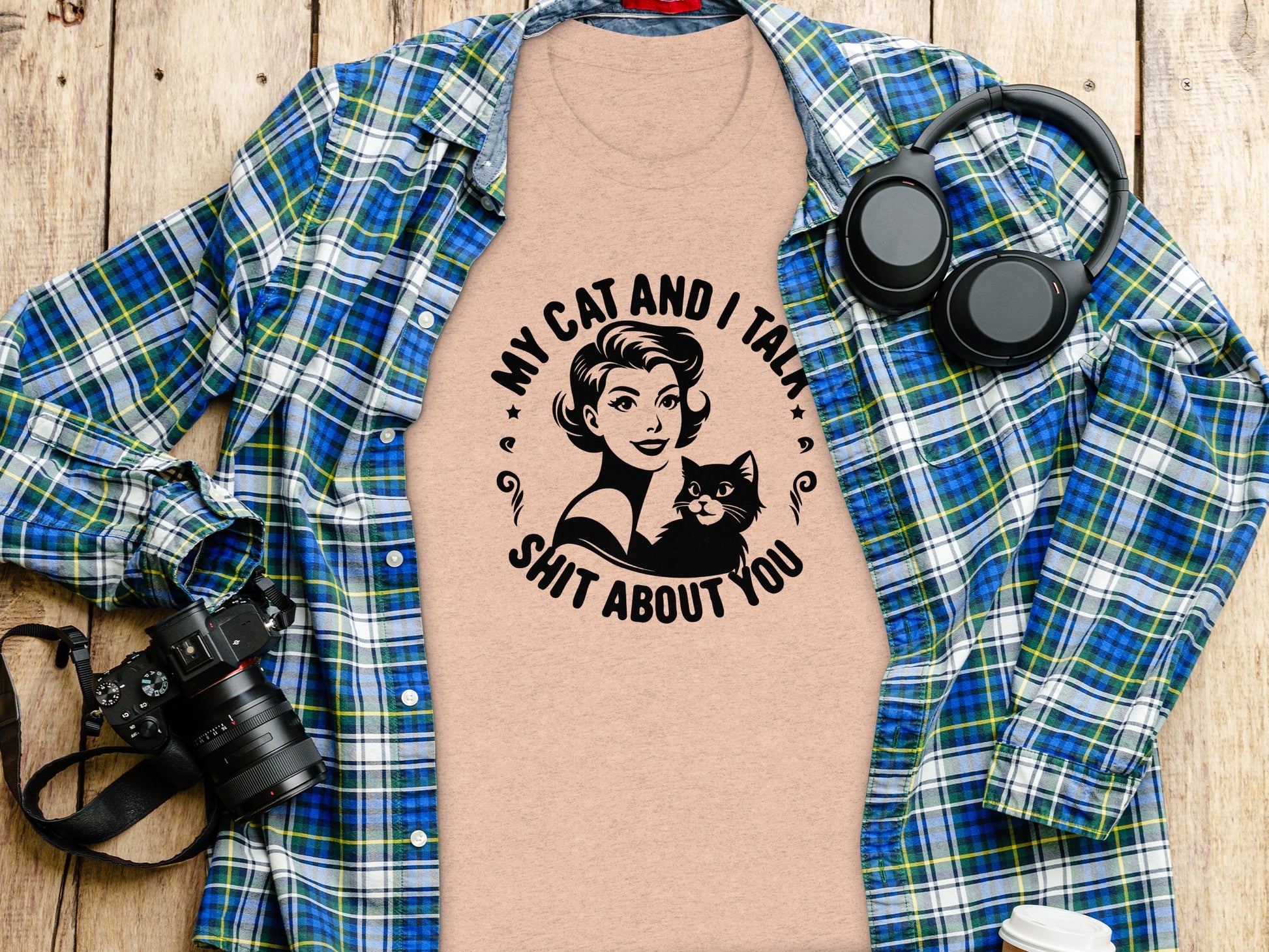 My Cat and I Talk Shit About You Funny Shirt