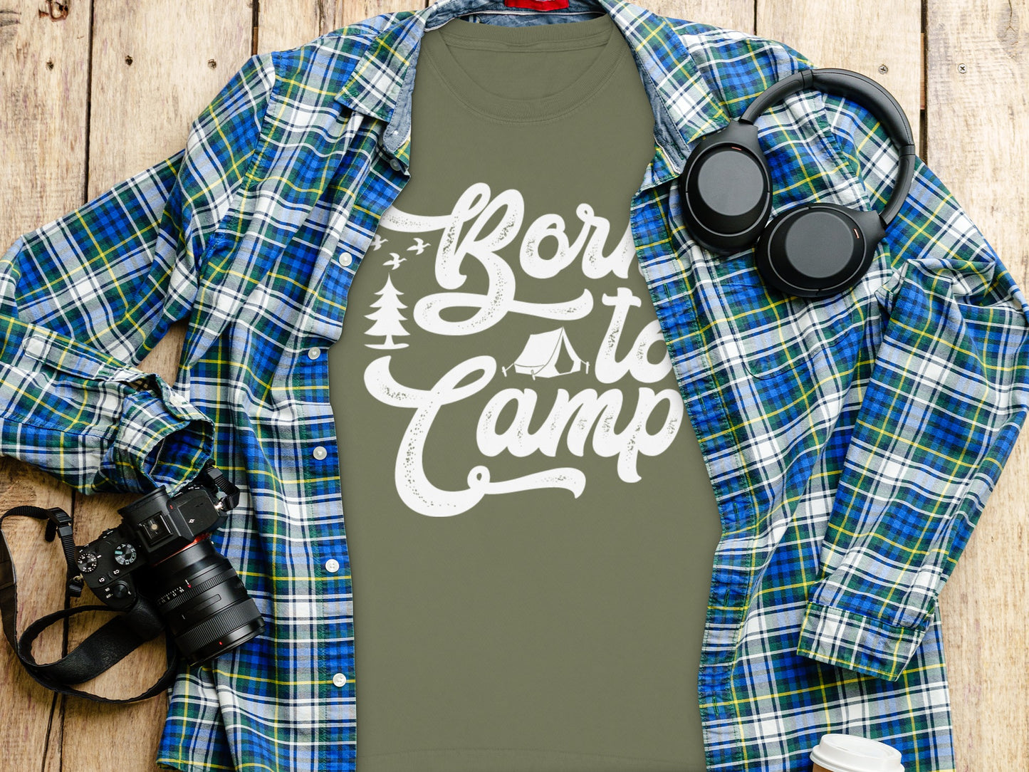 Born to Camp Graphic T-Shirt for Outdoor Enthusiasts
