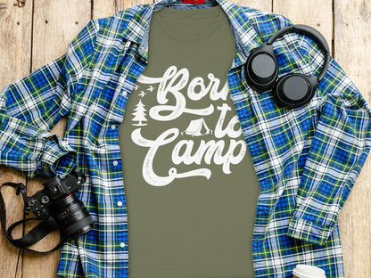 Born to Camp Graphic T-Shirt for Outdoor Enthusiasts