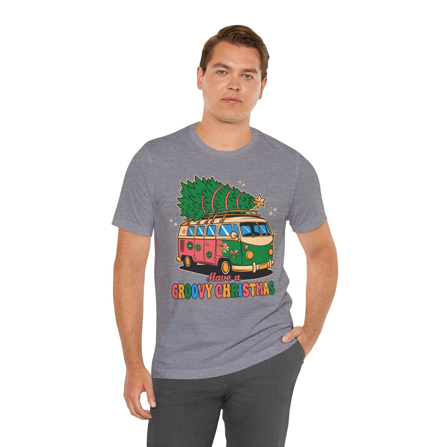 Have a Groovy Christmas - Vintage Van with Tree Shirt