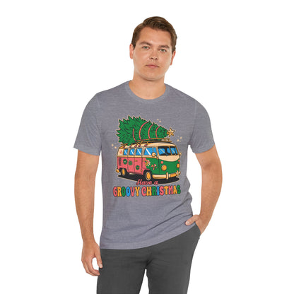 Have a Groovy Christmas - Vintage Van with Tree Shirt