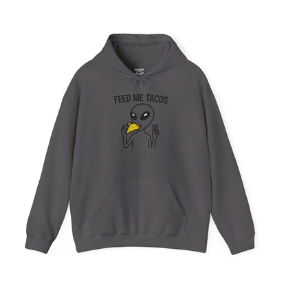 Alien Taco Lover Hoodie - Funny UFO Foodie Sweatshirt for Men & Women