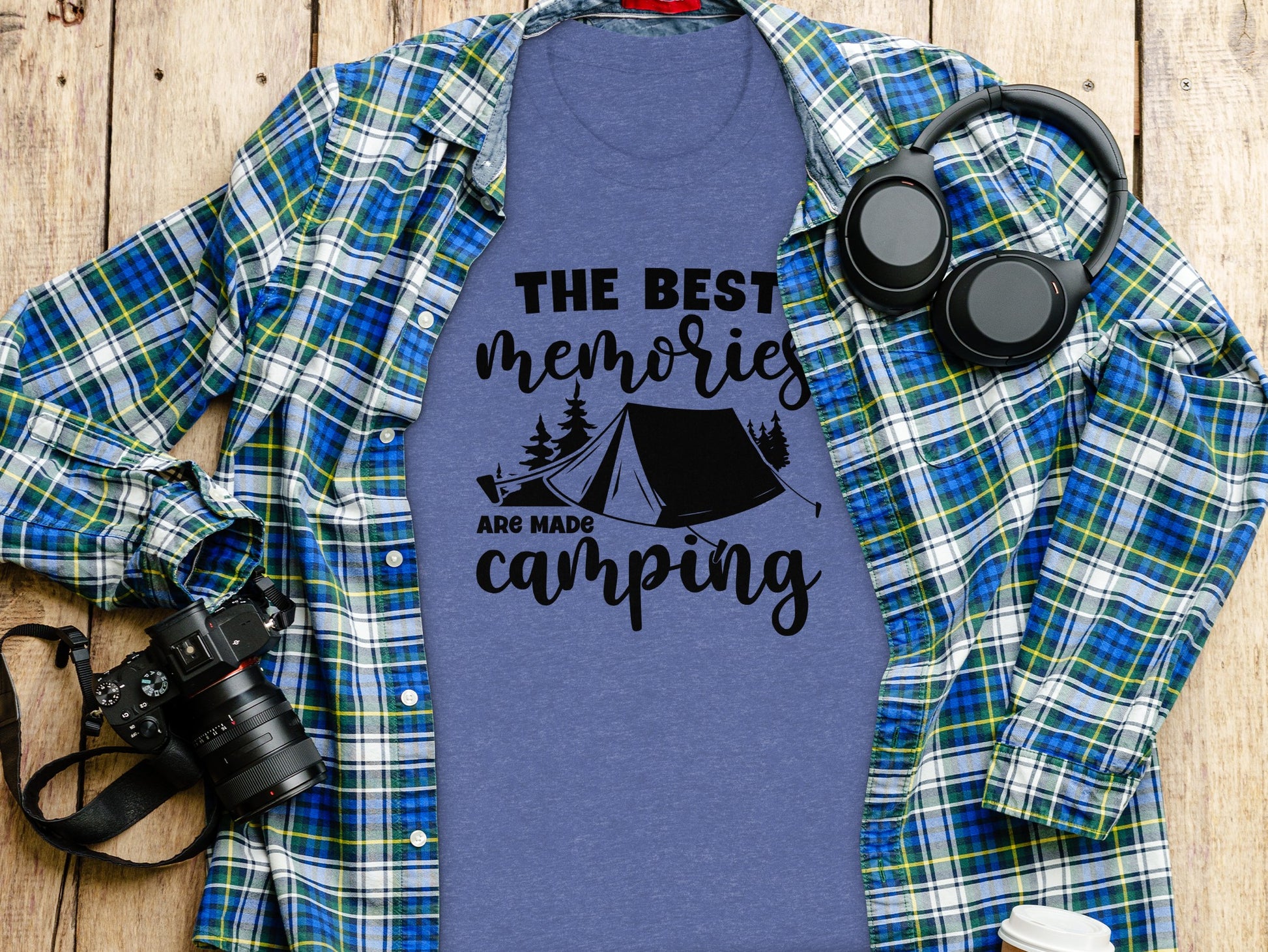The Best Memories Are Made Camping Outdoors T-Shirt T-Shirt - Outdoor & Adventure Collection - Mile Marker 16 Gear by Cloud 16 Clothing Co.