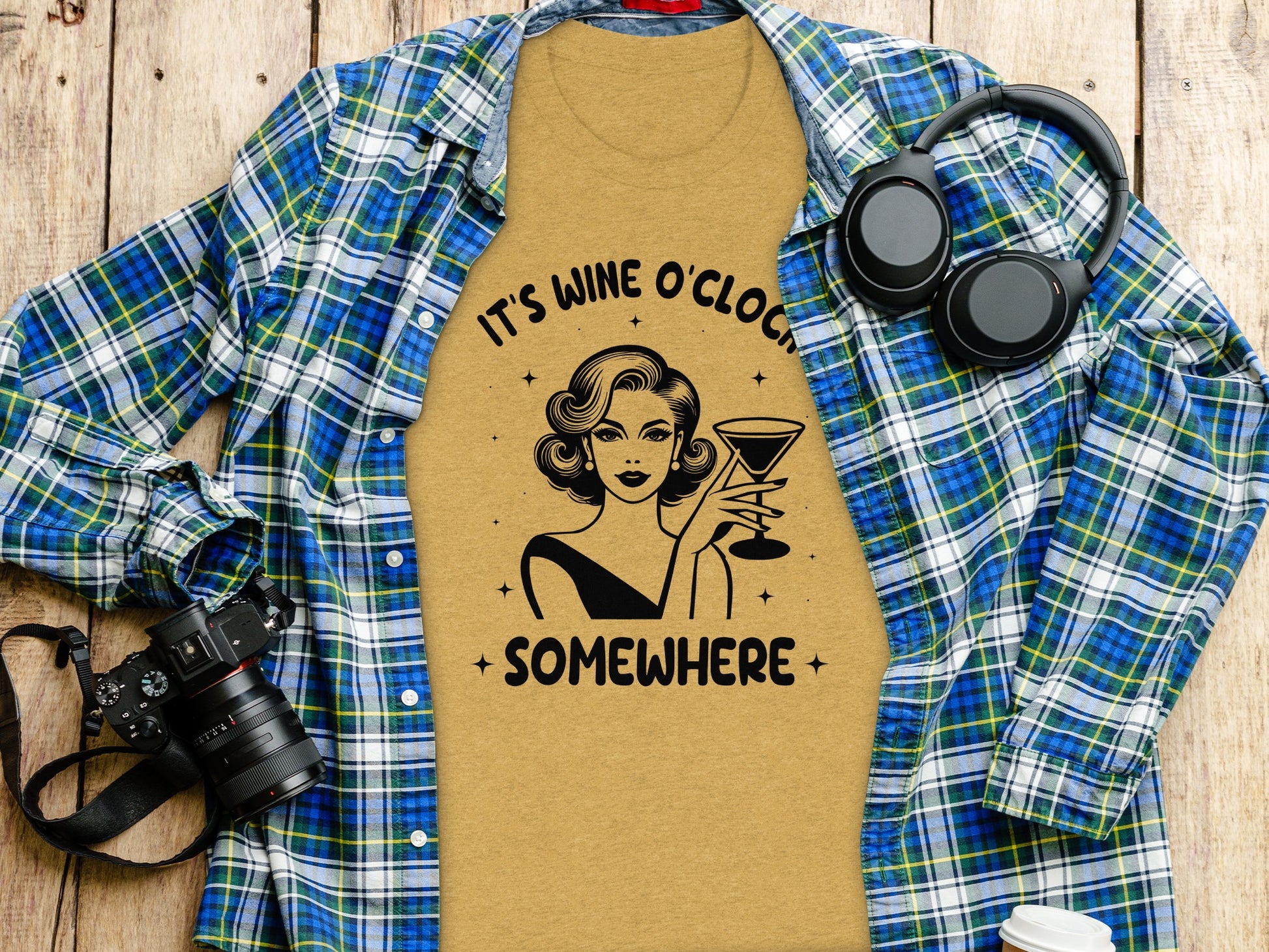 It's Wine O'Clock Somewhere Graphic T-Shirt