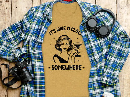 It's Wine O'Clock Somewhere Graphic T-Shirt