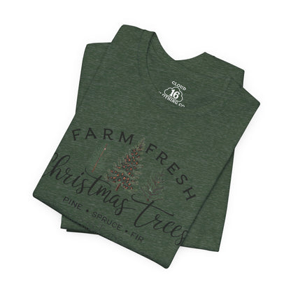 Farm Fresh Christmas Trees Unisex T-Shirt | Festive Holiday Tee