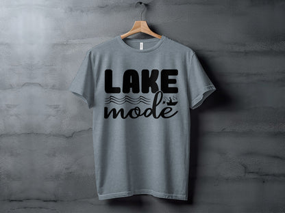 Lake Mode With Fishing Design Graphic Great Outdoors T-Shirt T-Shirt - Outdoor & Adventure Collection - Mile Marker 16 Gear by Cloud 16 Clothing Co.