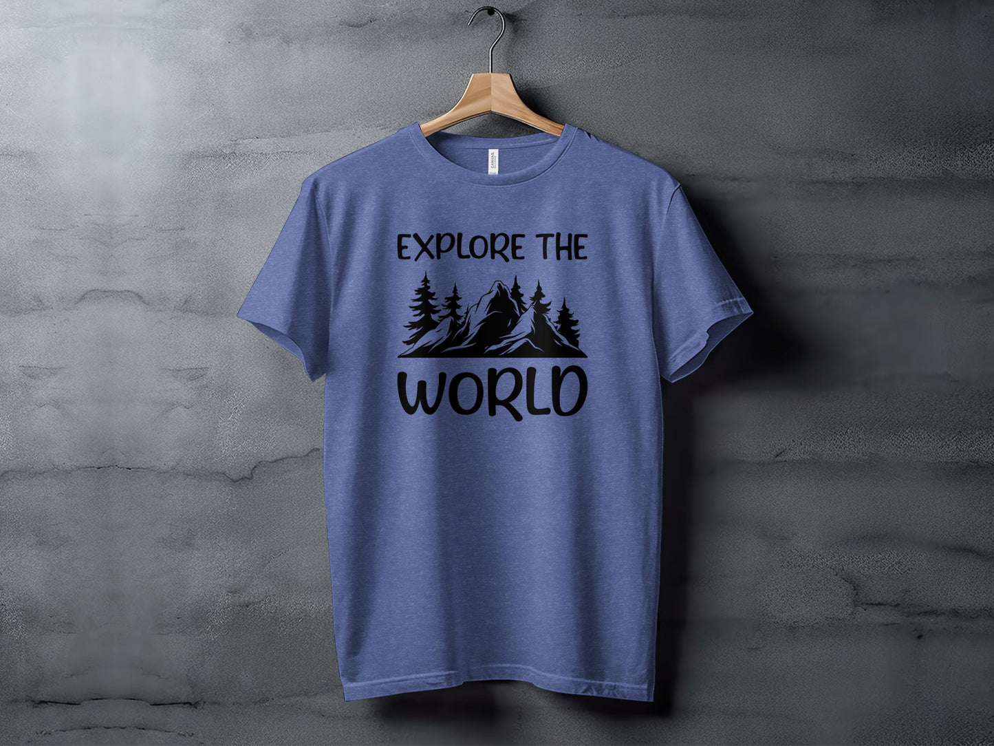 Explore The World Mountain Silhouette Hiking Adventure T-Shirt T-Shirt - Outdoor & Adventure Collection - Mile Marker 16 Gear by Cloud 16 Clothing Co.