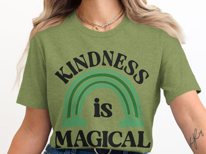 Kindness is Magical Rainbow Graphic T-Shirt