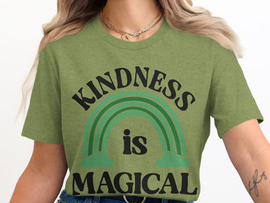 Kindness is Magical Rainbow Graphic T-Shirt