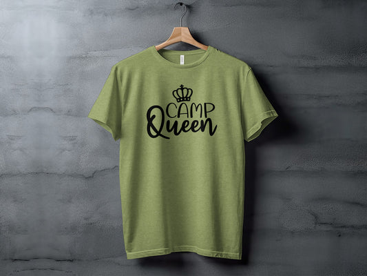 Camp Queen With Crown Graphic Camping Trip Fun T-Shirt T-Shirt - Outdoor & Adventure Collection - Mile Marker 16 Gear by Cloud 16 Clothing Co.