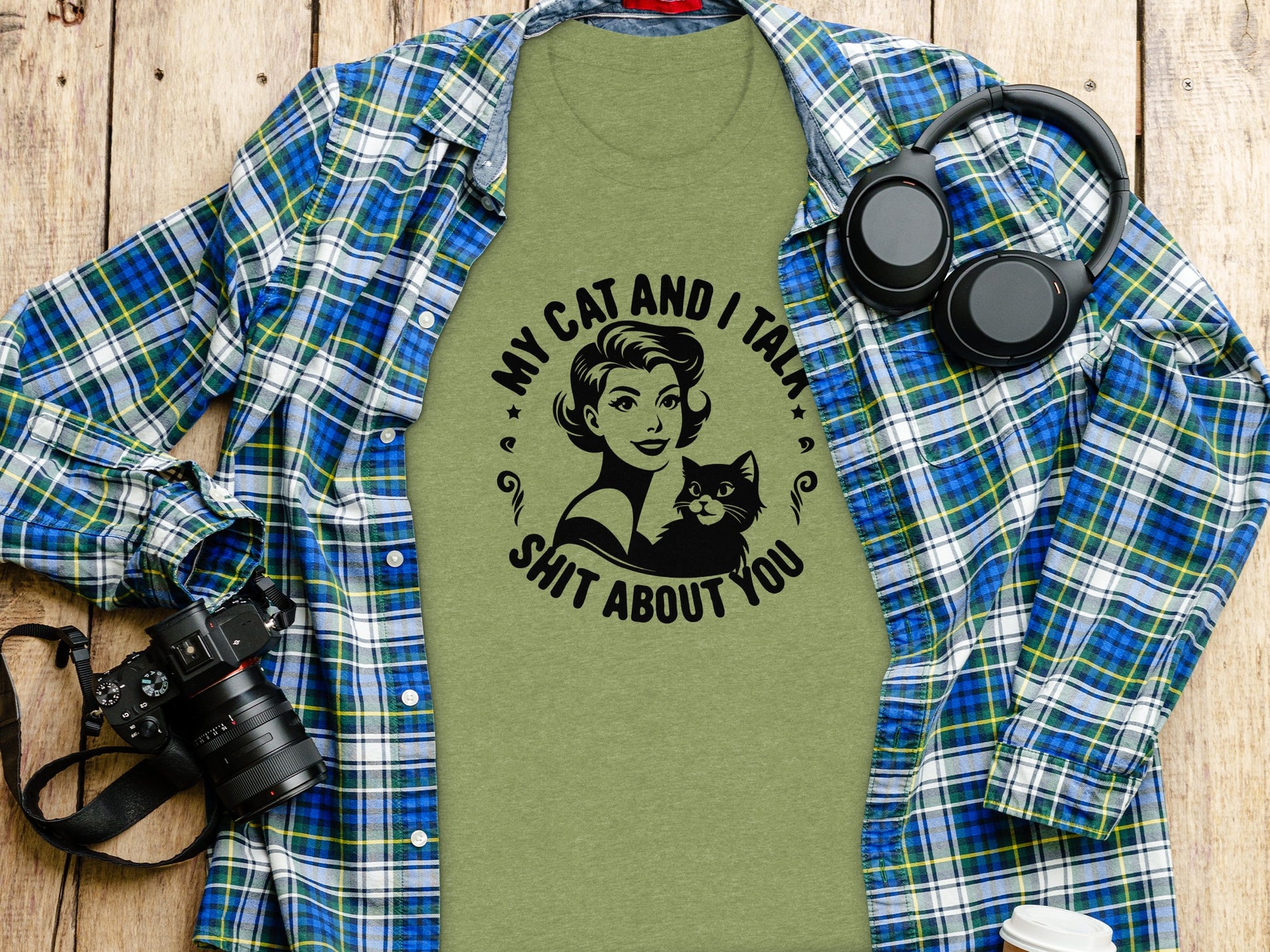 My Cat And I Talk Shit About You Graphic T-shirt