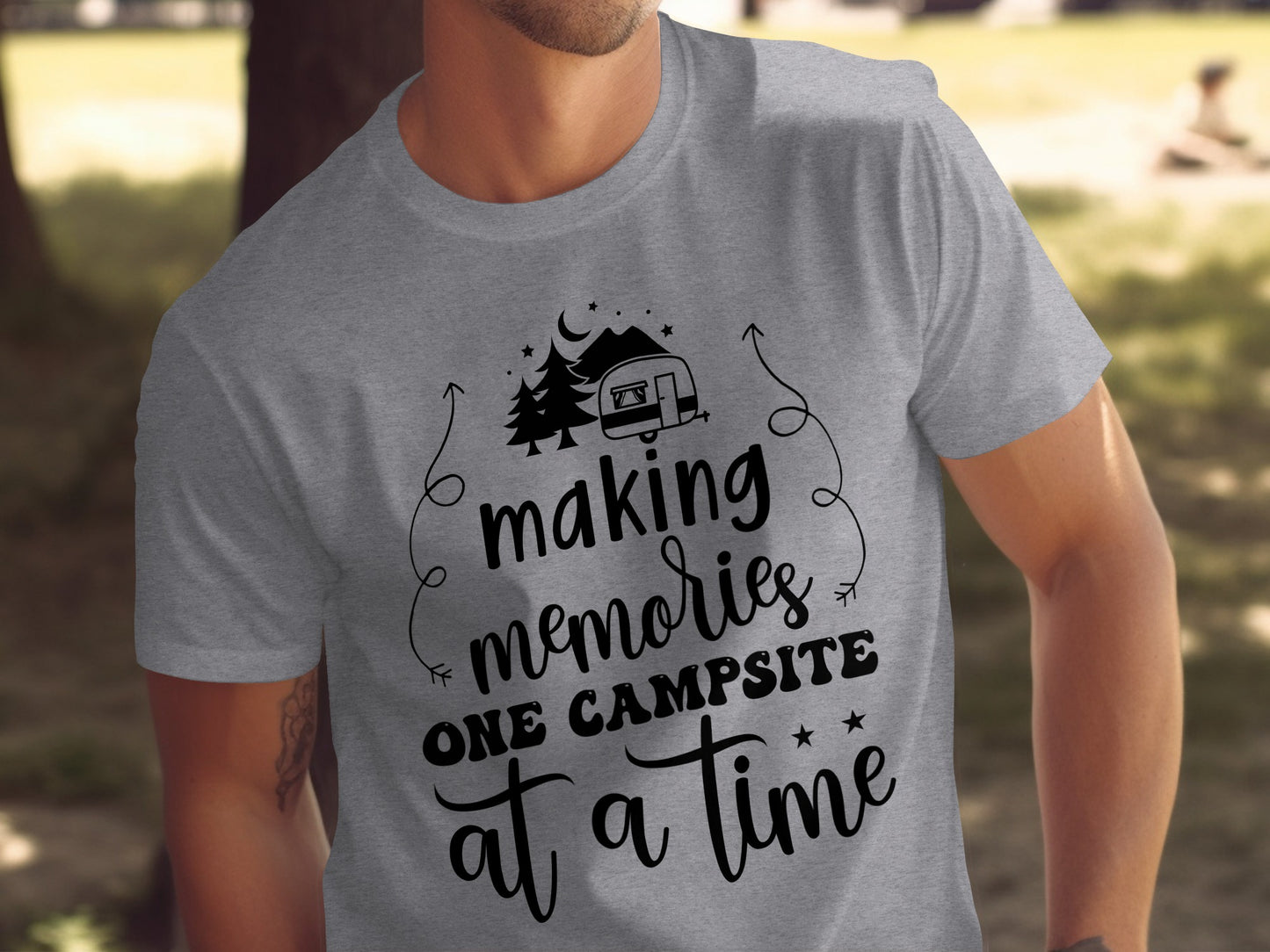 Making Memories One Campsite At A Time Camping T-Shirt T-Shirt - Outdoor & Adventure Collection - Mile Marker 16 Gear by Cloud 16 Clothing Co.