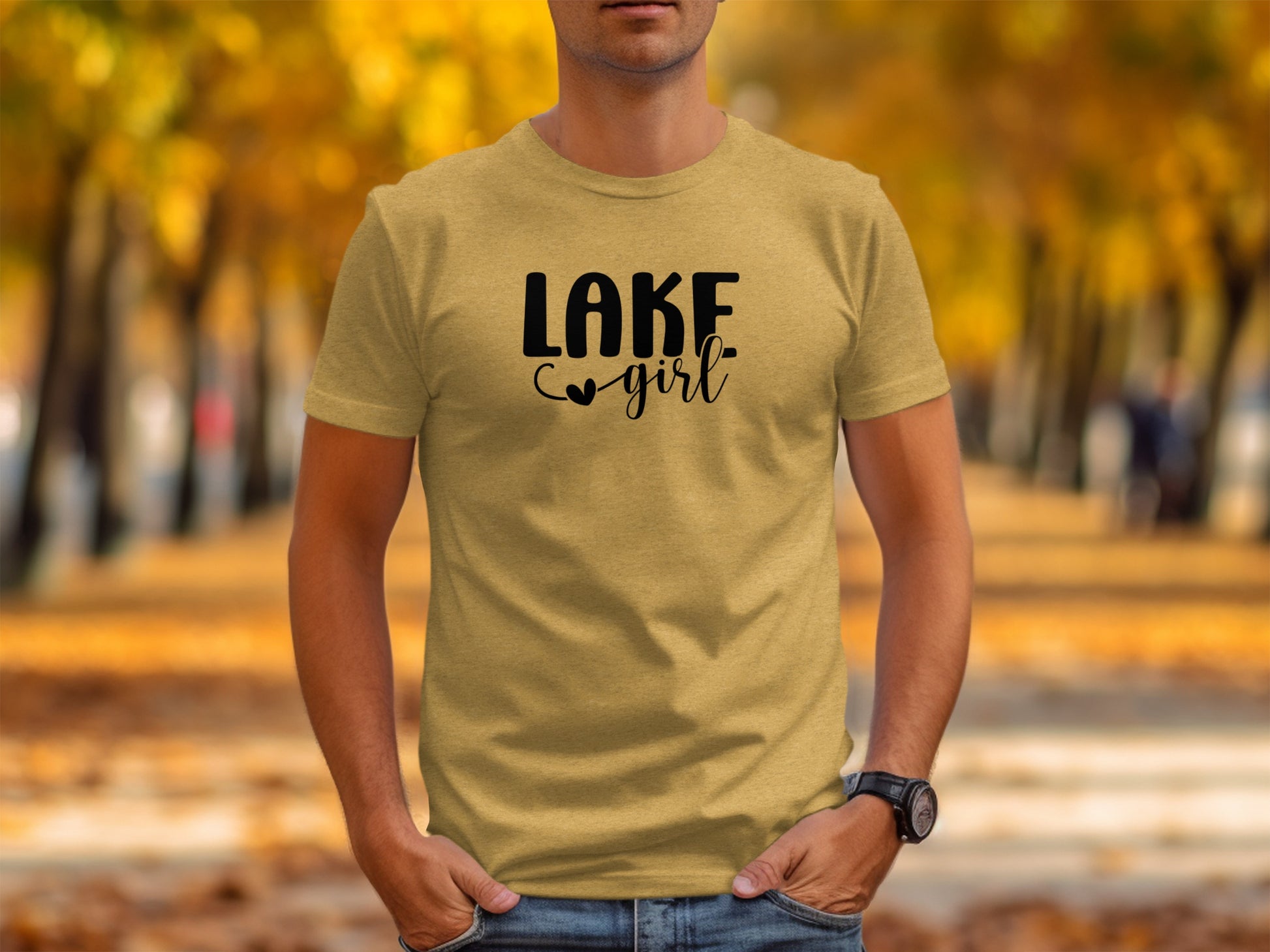 Lake Heart Girl Graphic Summer Vacation Outfit T-Shirt T-Shirt - Outdoor & Adventure Collection - Mile Marker 16 Gear by Cloud 16 Clothing Co.