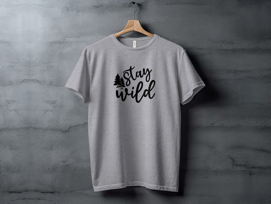 Stay Wild Forest Design Great Outdoors Adventure T-Shirt T-Shirt - Outdoor & Adventure Collection - Mile Marker 16 Gear by Cloud 16 Clothing Co.